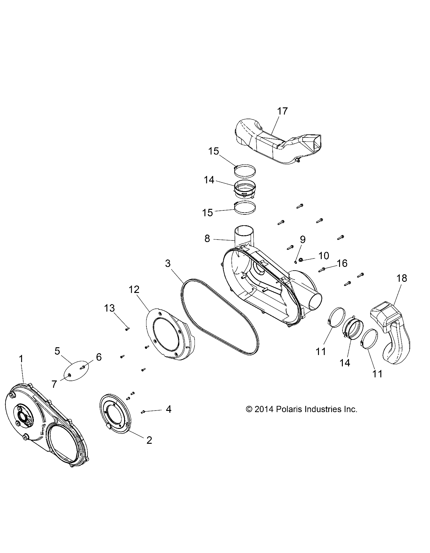 BODY, CLUTCH COVER - A15SAA32EH (49ATVCLUTCHCVR15SPETX)